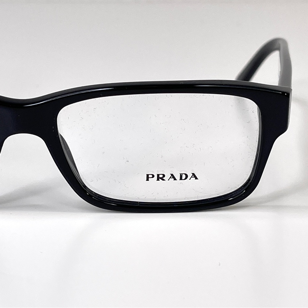 PRADA 55mm Rectangular Optical Glasses Black NEW … - image 7